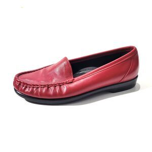 Sas Womens Slip On Loafers Sz 7.5 M Red